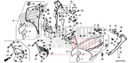 CARENAGE MILIEU VFR1200FF de 2015